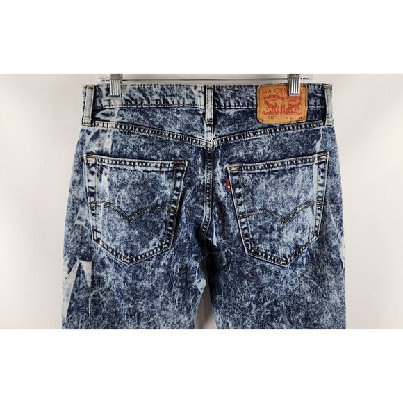 Levis Jeans Mens 32x32 Blue 512 Vintage Stone Wash Tapered Denim - Picture 9 of 12